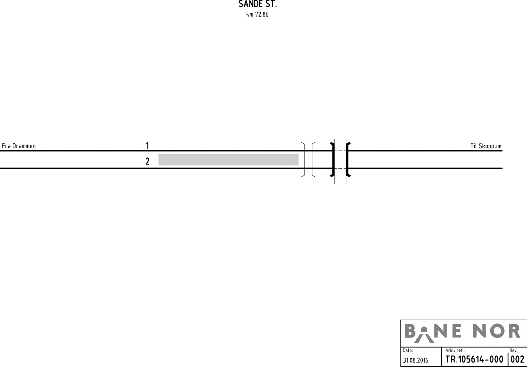 Track plan Sande station